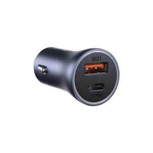 شارژر فندکی باسئوس مدل tzccjd-0g به همراه کابل تبدیل USB-C