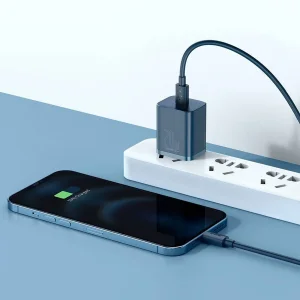 شارژر دیواری باسئوس مدل TZCCSUP-20W به همراه کابل تبدیل لایتنینگ