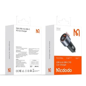شارژر فندکی 75وات دو پورت مک دودو مدل CC-3690