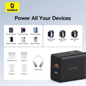 شارژر دیواری 20 وات بیسوس مدل Cube 20W