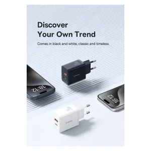 شارژر دیواری 20 وات بیسوس مدل Cube 20W
