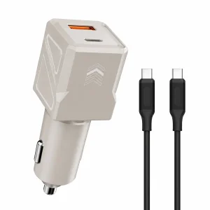 شارژر فندکی 60 وات دو پورت گرین لاین مدل GL-CC12
