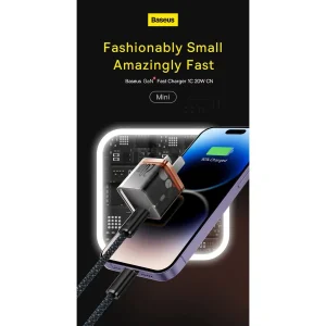 شارژر دیواری 20 وات بیسوس مدل GAN5 Fast Charger