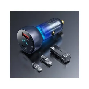 شارژر فندکی 65 وات باسئوس مدل Dual Quick Charger-65W