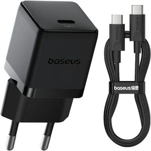 شارژر دیواری 30 وات بیسوس مدل Palm 1C به همراه کابل تبدیل USB-C
