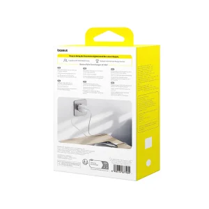 شارژر دیواری 30 وات بیسوس مدل Palm 1C به همراه کابل تبدیل USB-C