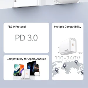 شارژر دیواری 20 وات یوسمز مدل CC325