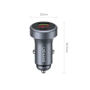 شارژر فندکی 45 وات دو پورت یوسمز مدل CC327