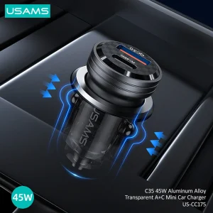 شارژر فندکی 45 وات یوسمز مدل CC175