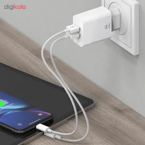 شارژر دیواری مک دودو مدل CH-6720 به همراه کابل تبدیل لایتنینگ