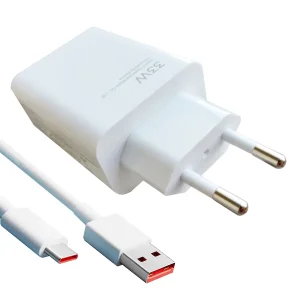 شارژر دیواری شیائومی مدل NOTE 10 PRO (33واتی) به همراه کابل تبدیل USB-C