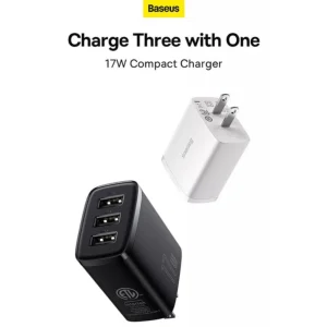 شارژر دیواری 17 وات  بیسوس مدل 3PORT CN