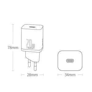 شارژر دیواری باسئوس مدل CCSUP-B