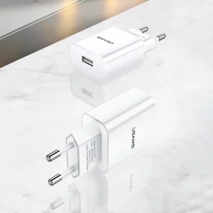 شارژر دیواری 10 وات یوسمز مدل T21L به همراه کابل لایتنینگ