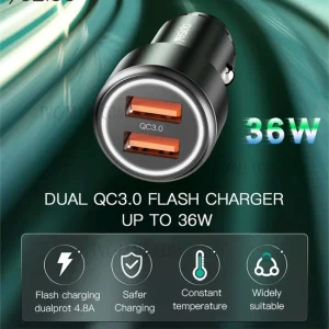 شارژر فندکی یسیدو مدل Yesido Y43 Car Charger