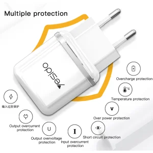 شارژر دیواری یسیدو مدل YC26 به همراه کابل تبدیل microUSB