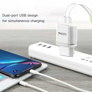 شارژر دیواری یسیدو مدل YC26 به همراه کابل تبدیل microUSB