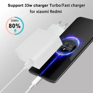 شارژر دیواری شیائومی مدل note 9 pro به همراه کابل تبدیل USB-C