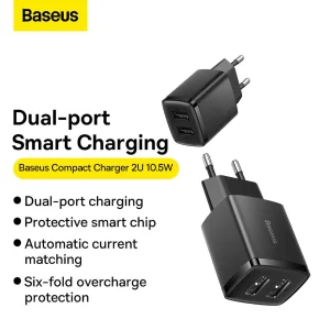 شارژر دیواری باسئوس مدل 2port 10.5W