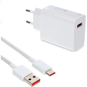شارژر دیواری شیائومی مدل MDY-11-EZ _TURBO به همراه کابل تبدیل USB-C