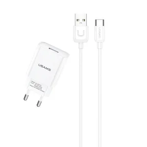 شارژر دیواری یوسمز مدل T21 به همراه کابل تبدیل usb-C