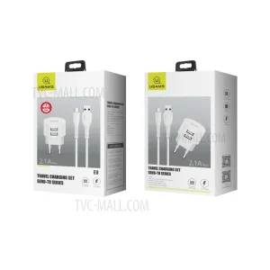 شارژر دیواری 10 وات یوسمز مدل US-XT به همراه کابل لایتنینگ