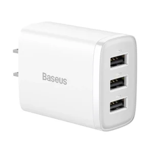 شارژر دیواری 17 وات سه پورت بیسوس مدل Compact 3U 17W CN