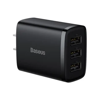 شارژر دیواری 17 وات سه پورت بیسوس مدل Compact 3U 17W CN