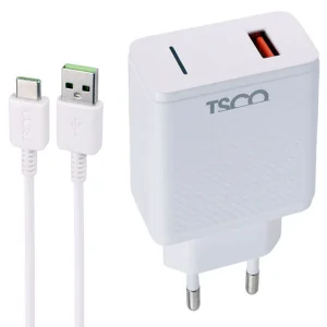 شارژر دیواری 18 وات تسکو مدل TTC 64 به همراه کابل USB-C