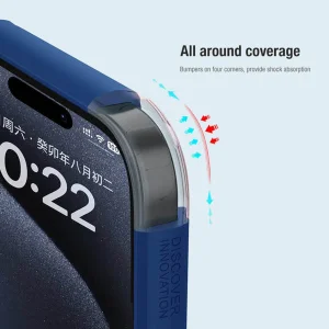 کاور نیلکین مدل  Frosted Shield Pro LogoCut مناسب برای گوشی موبایل اپل IPhone 15 Pro