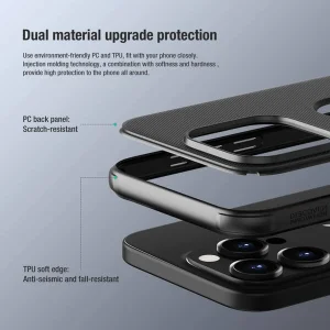 کاور نیلکین مدل  Frosted Shield Pro LogoCut مناسب برای گوشی موبایل اپل IPhone 15 Pro