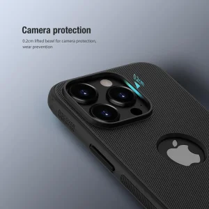 کاور نیلکین مدل  Frosted Shield Pro LogoCut مناسب برای گوشی موبایل اپل IPhone 15 Pro