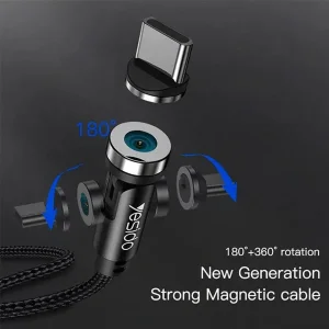 کابل تبدیل مغناطیسی USB به microUSB / USB-C / لایتنینگ یسیدو مدل CA68 طول 1 متر