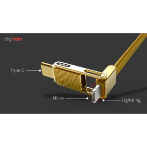 کابل تبدیل USB به microUSB/USB-C/لایتنینگ ریمکس مدل Gplex طول 1 متر