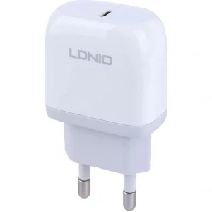 شارژر دیواری 20 وات الدینیو مدل A1209C به همراه کابل تبدیل LIGHTNING