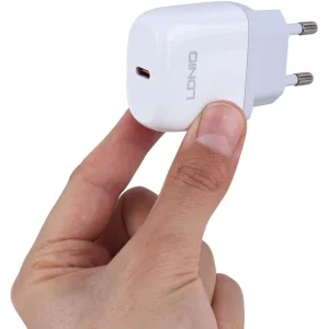 شارژر دیواری 20 وات الدینیو مدل A1209C به همراه کابل تبدیل LIGHTNING