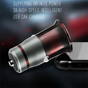شارژر فندکی الدینیو مدل C304Q به همراه کابل تبدیل USB-C