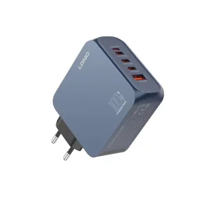 شارژر دیواری 100 وات 5 پورت الدینیو مدل Q8 به همراه کابل USB-C