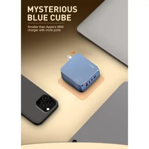 شارژر دیواری 100 وات 5 پورت الدینیو مدل Q8 به همراه کابل USB-C