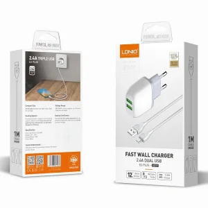 شارژر دیواری الدینیو مدل A2219 به همراه کابل تبدیل MicroUSB