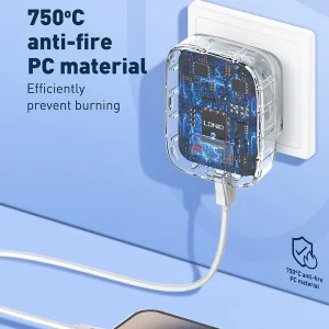 شارژر دیواری 32 وات الدینیو مدل Q334 به همراه کابل USB-C