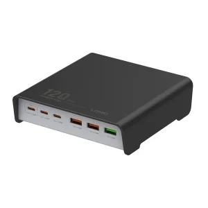 شارژر رومیزی 120وات الدینیو مدل HUB CHARGER Q605