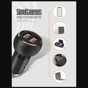 شارژر فندکی الدینیو مدل C503Q همراه با کابل usb-C