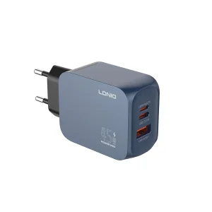 شارژر دیواری 45 وات 3 پورت الدینیو مدل Q6 به همراه کابل USB-C
