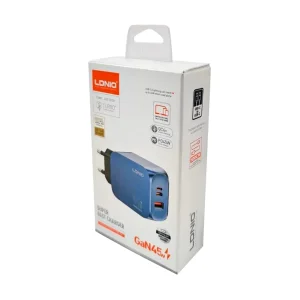 شارژر دیواری 45 وات 3 پورت الدینیو مدل Q6 به همراه کابل USB-C