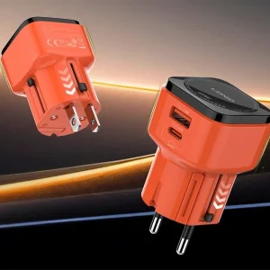 شارژر دیواری 45 وات 2 پورت الدینیو مدل Q2420 به همراه کابل USB-C