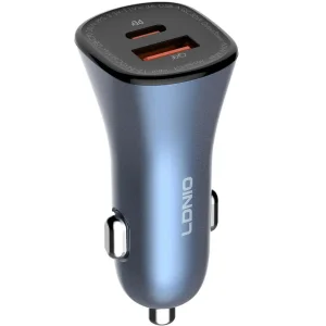 شارژر فندکی 60 وات دو پورت الدینیو مدل C3