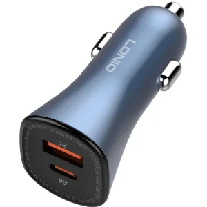 شارژر فندکی 60 وات دو پورت الدینیو مدل C3
