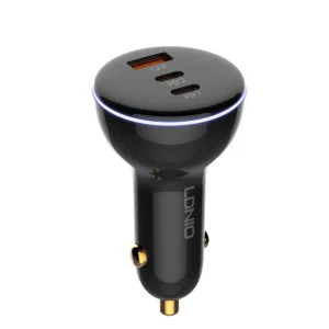 شارژر فندکی 160 وات الدینیو مدل ‌C102 به همراه کابل usb-C