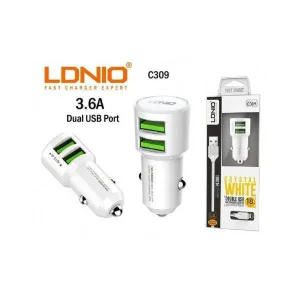 شارژر فندکی الدینو مدل C309، به همراه کابل تبدیل  microusb